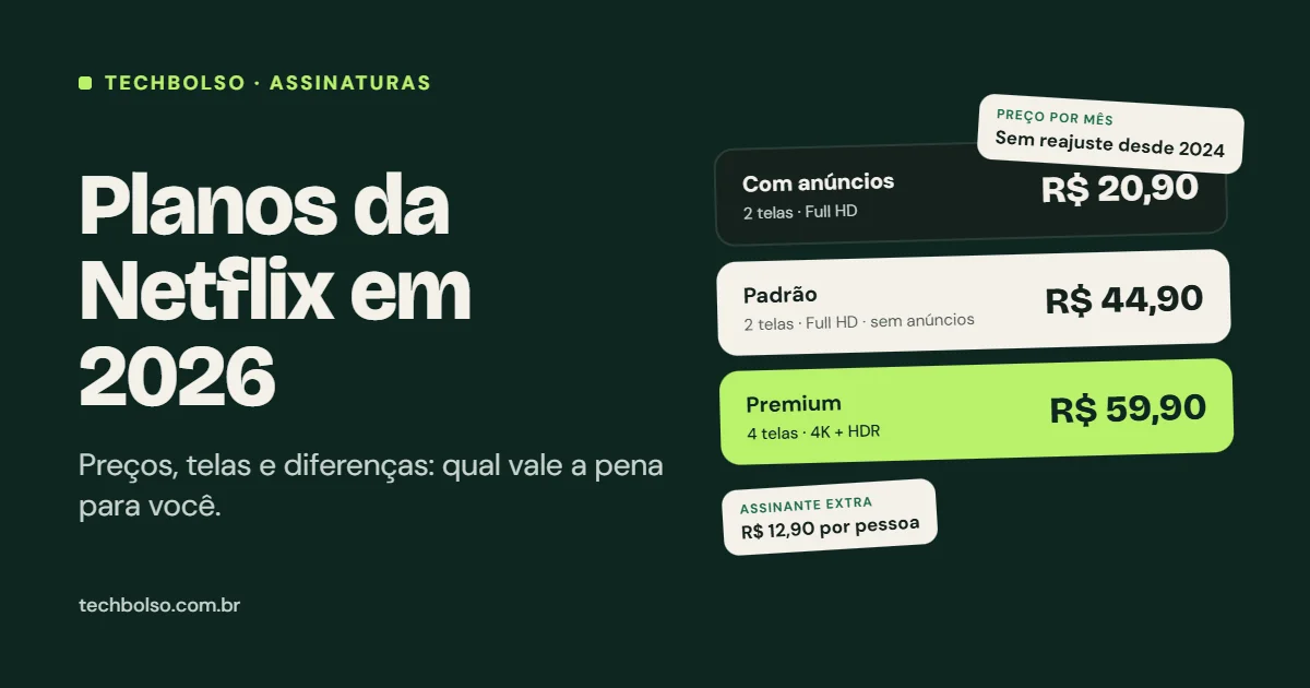 Planos da Netflix em 2026: preços e diferenças