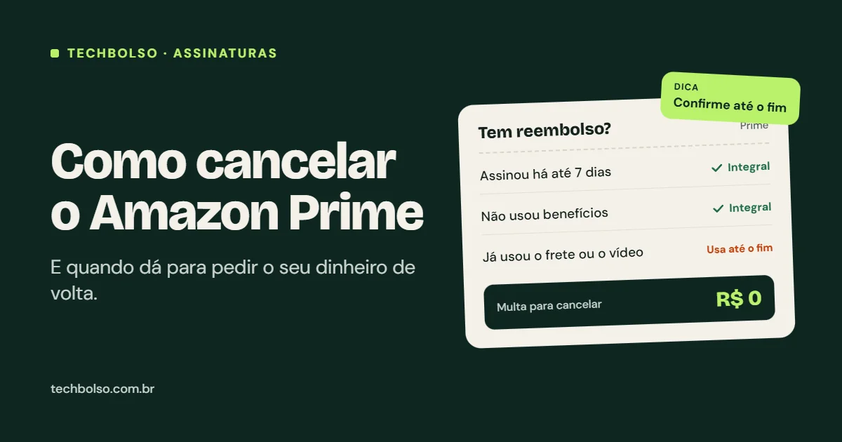 Como cancelar o Amazon Prime e pedir reembolso