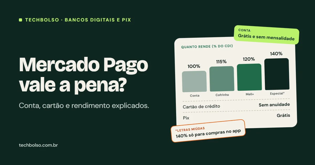 Mercado Pago vale a pena? Conta, cartão e rendimento explicados