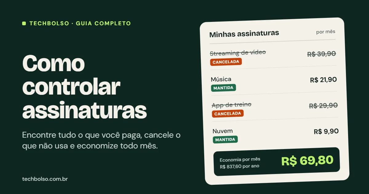Como controlar assinaturas: cancelar e economizar todo mês