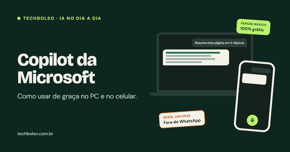 Copilot da Microsoft: como usar de graça no PC e no celular